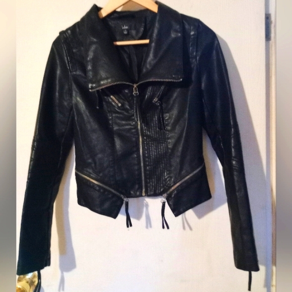 LULUS Faux Leather Vegan MOTO Jacket Sz  Small‎ - Picture 1 of 15